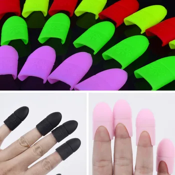 WUF 5pcs/set UV Gel Polish Remover Wraps Silicone Soak Off Cap Clip Nails Nail Art Tools
