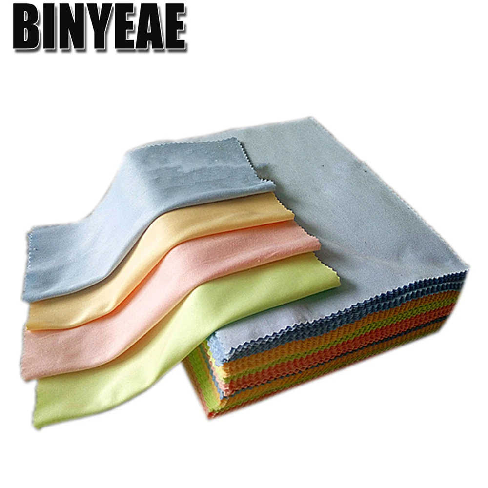 

BINYEAE 2018 New Fashion 10Pcs Microfiber Cotton Material Revenue Stamp Glasses Cloth Handset Screen Cleaning Cloth Wholesale