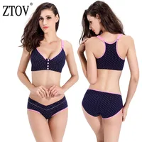 Cotton Maternity bra+panties set prevent sagging nurse bra for pregnant women sports Breastfeeding Nursing Bra underwear clothes - изображение