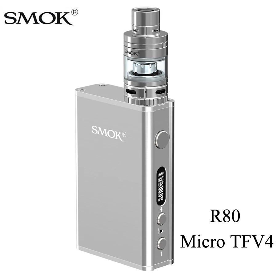 Бокс мод SMOK Micro One R80 для электронной сигареты с баком TFV4 испарителем VS iStick Pico Alien AL85
