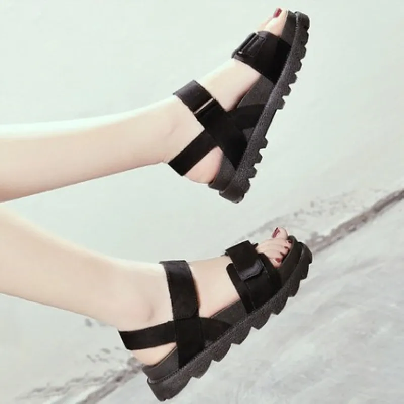 Fashion Women Sandals 2019 Summer New Casual Sandals Anti-skid Soft Muffin Female Sandals Hook & Loop sandal Mujer Sandalias