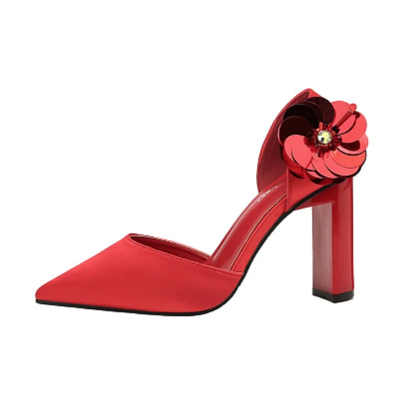 2018 лето новый европейский и американский пикантный женские sharp высоком Туфли на