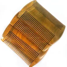 MING CHEN натуральный деревянный гребень зеленый сандаловое дерево карман супер узкозубый дерево расчески для бороды укладки волос Инструмент антистатические