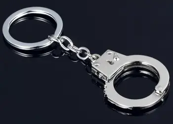 

60pcs/lot Creative Handcuff Keychain Charms Pendant Car Key Keyring Handbag Key Chain Gift Wholesale