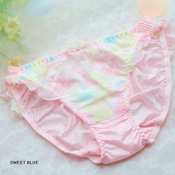 

Japan underwear Sweet girl embroidery comfortable low waist briefs stringi damskie ladies panties perizoma donna