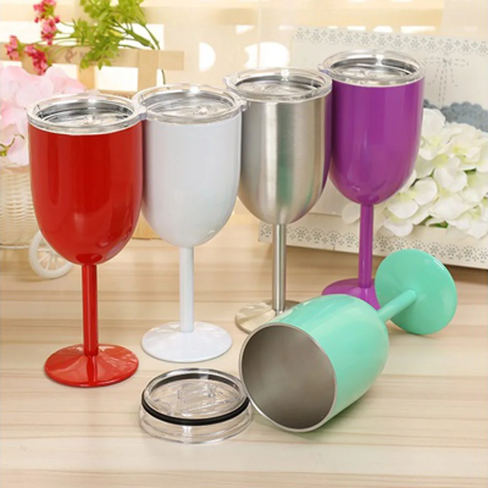 Modern Wine Glass Promotionshop For Promotional Modern Wine Glass - New Stainless Steel Oz Wine Glass Double Wall Insulated Metal Gobletwith Lid Rambler Colster Tumbler Wine Mugs modern wine glass promotionshop for promotional modern wine glass - new stainless steel oz wine glass double wall insulated metal gobletwith lid rambler colster tumbler wine mugs