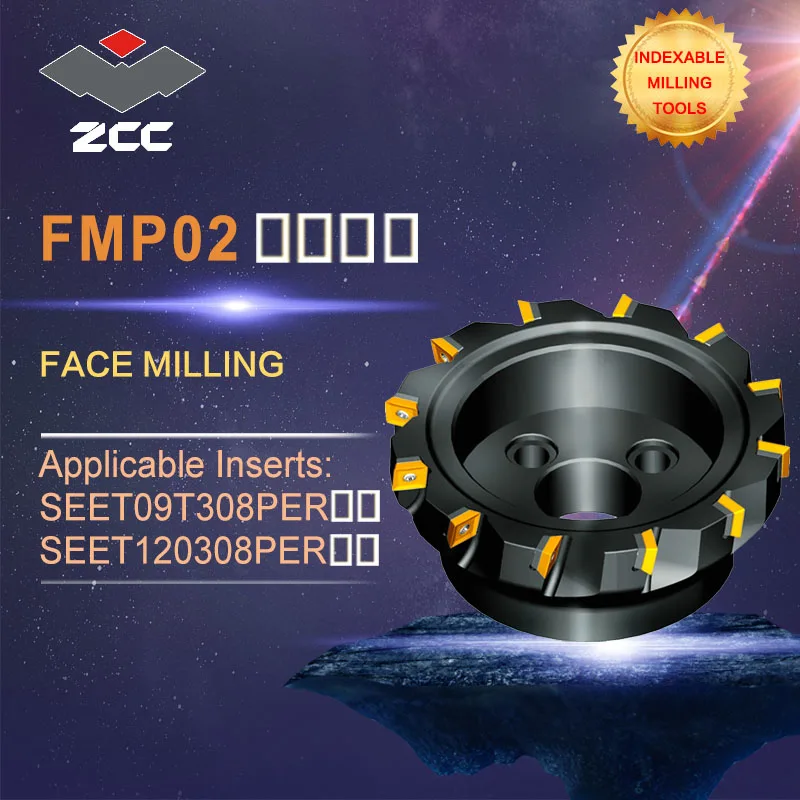 

ZCC.CT original face milling cutters FMP02 high performance CNC lathe tools indexable milling tools face milling tools