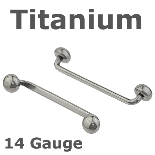 

Highly Polished G23 Titanium Body Jewelry Stud Earrings 14 Gauge Titanium Flat Surface Barbell 1,6*25*5mm