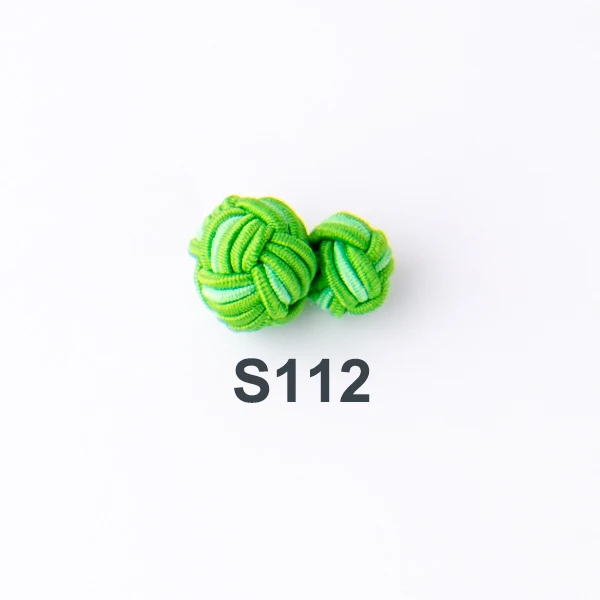 Модные 30 цветов шелковые Узлы запонки ручной работы двойной веревки мяч эластичные запонки Швейные Кнопки Бизнес День рождения подарок - Окраска металла: S112