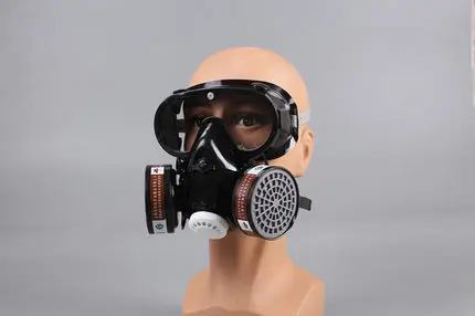 Beste Industriële Gasmasker masker Met Goggle Geïntegreerde Dust Activated Carbon anti condens Masker Pm2.5 Pesticiden Schilderen Spuiten