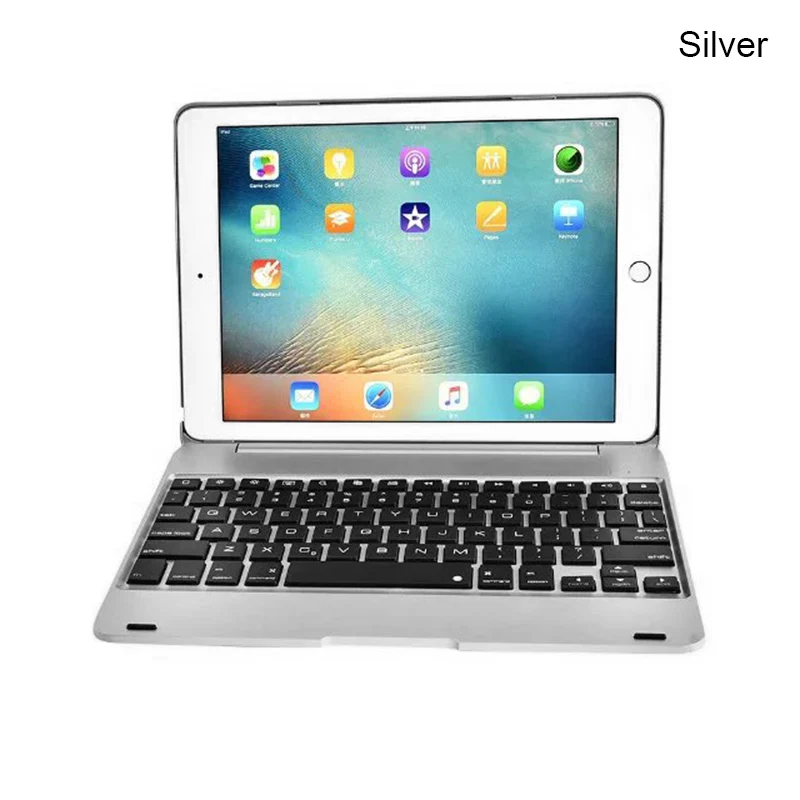 

HOT Aluminum Bluetooth Keyboard Folio Cover Case for iPad Air 2 iPad Pro 9.7 Inch BUS66