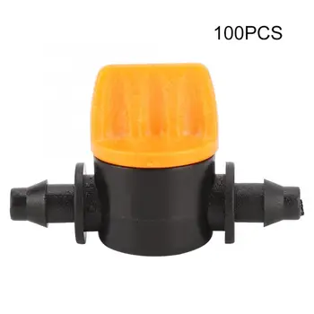 

100Pcs Practical Garden Irrigation 2 Way PVC 4/7 Waterstop Straight Connector Hose Valve Tools