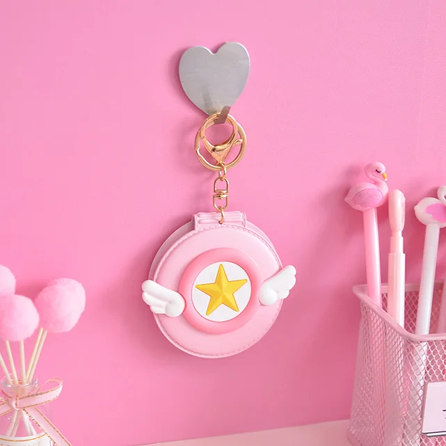 

Cute Mirror Comb Cartoon Sakura Mini Compact Makeup Comb Travel Portable Foldable Mirror Comb.G-0035