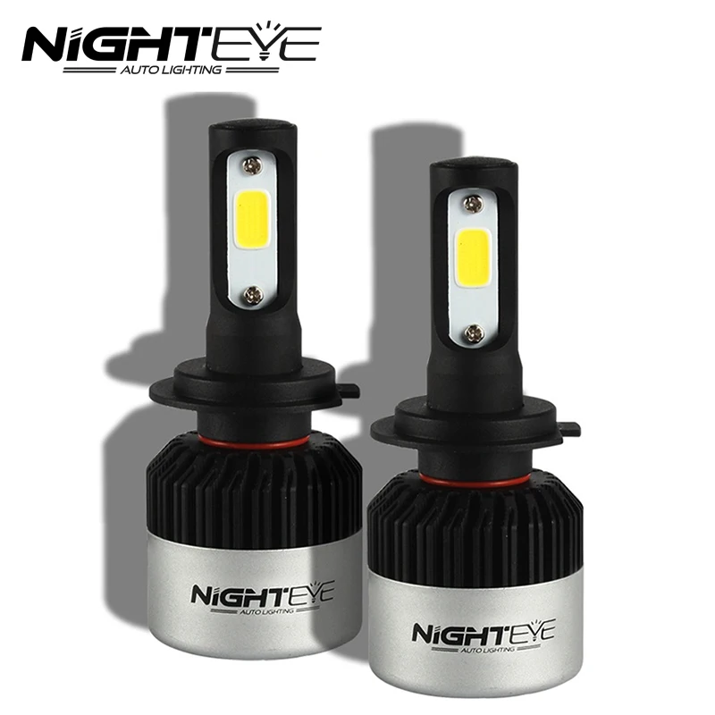 NIGHTEYE 2 шт. H4 светодиодный H7 H11 H8 9006 HB4 H1 H3 HB3 H9 Автомобильные фары для авто светильник