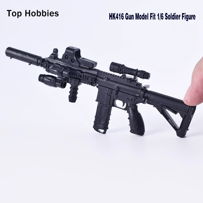 

1/6 Scale 4D Assembling Black HK416 Model Gun Weapon annex Doll Toy Fit For 12" Phicen Soldier Action Figure