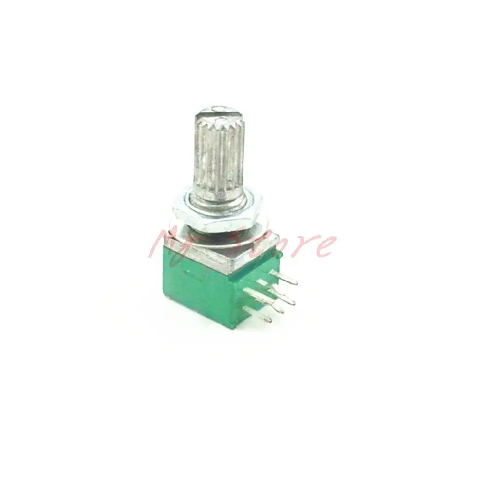 

50K RK097G Audio Amplifier Sealed Dual Potentiometer 15mm Shaft 6pins B50K