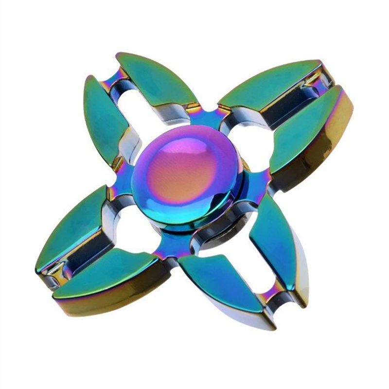 New Rainbow Hand Finger Fidget Spinner Fun Hand Game Desk Focus Toys Anxiety Stress Spinning Top Metal EDC Tri-Spinner Toy New Rainbow Hand Finger Fidget Spinner Fun Hand Game Desk Focus Toys Anxiety Stress Spinning Top Metal EDC Tri-Spinner Toy