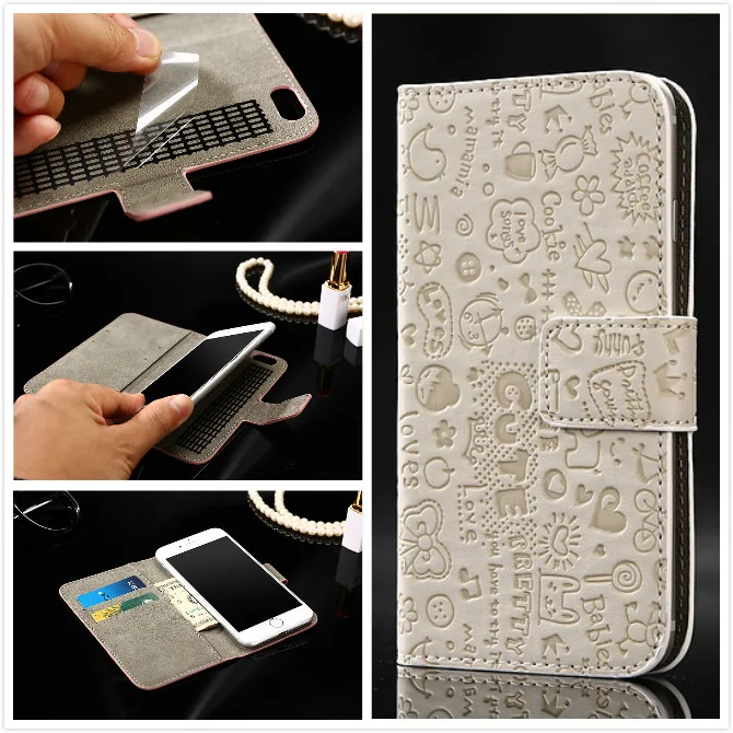 

SZLHRSD Wallet Case for BlackBerry Evolve X PU Leather Lovely Cover Cellphone Flip Kickstand for Vertex impress Win Allcall S1
