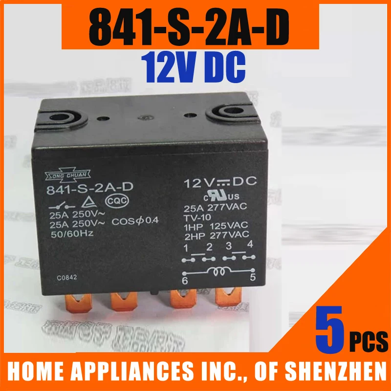 Air Conditioner Relay 841 S 2A D 12V DC Solid State Air Conditioning