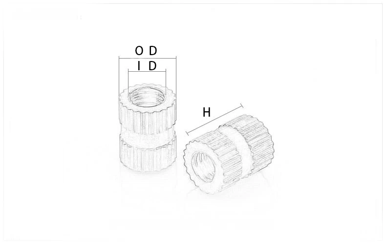 200 шт. M2* L-3.2 M2.5* L-3.8 M3* L-4(OD) Инжекторная гайка медная Латунная вставка накатанные гайки набор накатки для электрических TZ005