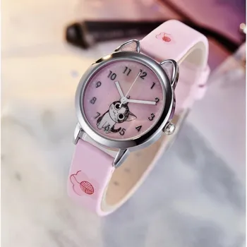 

NEW arrive Cute Cheese Cat Pattern Kids Watch Quartz Analog Child Watches For Boys Girls Student Clock Gift Relogio Feminino