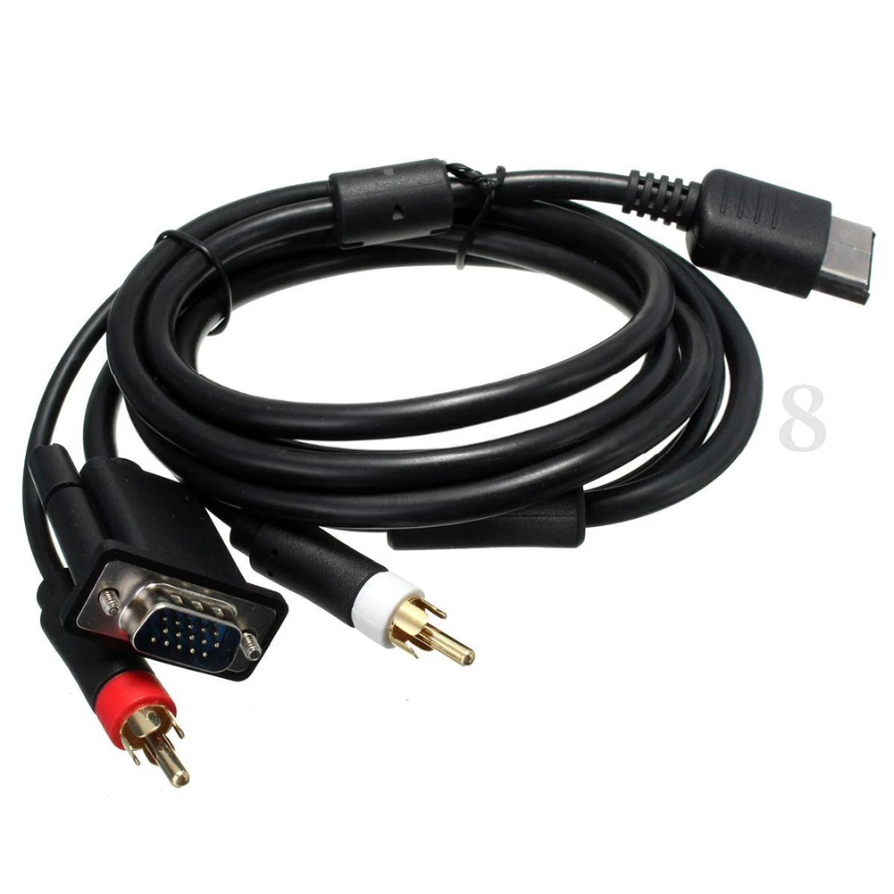 VGA High Definition Cable RCA Sound Adapter HD Box PAL NTSC For SEGA