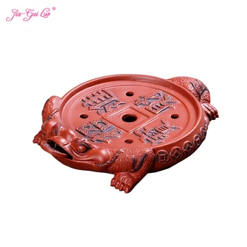 

JIA-GUI LUO Purple Clay Lucky toad dry bubble tea accessories tea tray home simple modern casual bar supplies F007