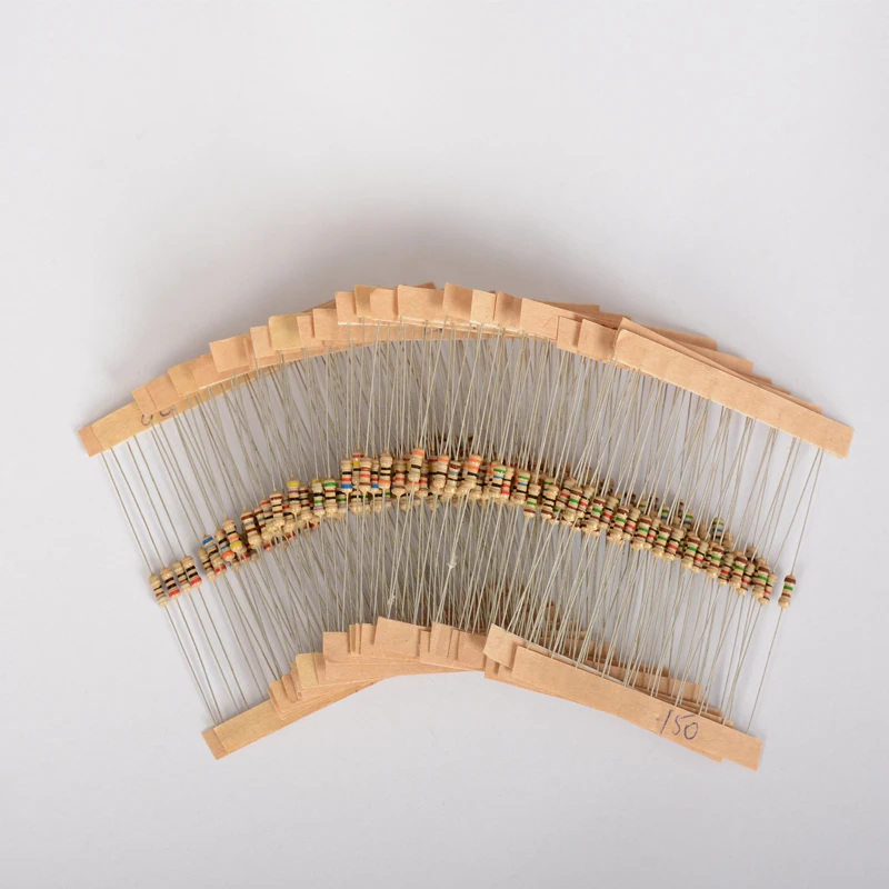 Hot Sale 300pcs 30value Rang 10ohm-1Mohm 1/2W 5% Carbon Film Metal Resistors Assortment Kit Set NEW 30 Values Resistor