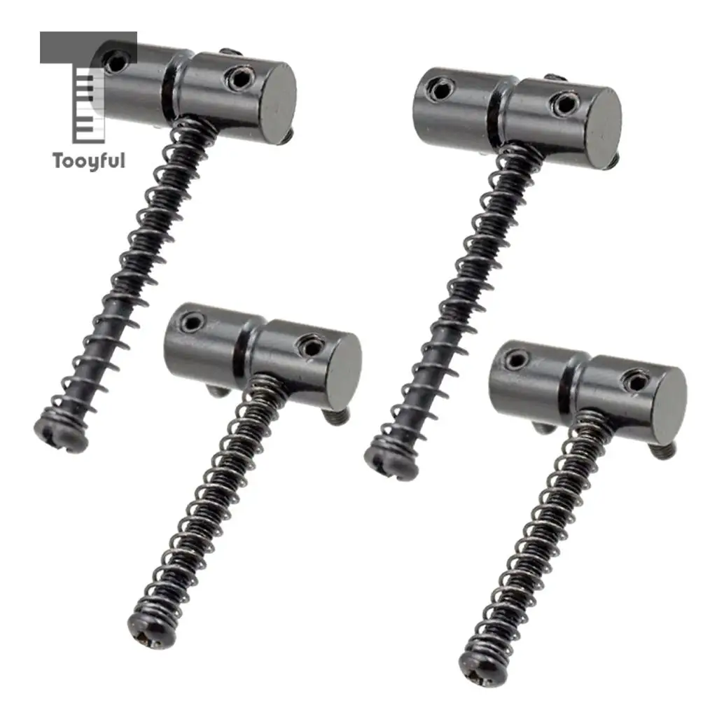 Tooyful 4x Electric Bass Fixing String Bridge Saddle Zinc Alloy for Replacement Parts