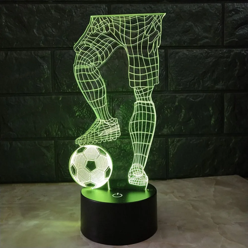  3D Soccer Touch Table Lamp 7 Colors Changing Desk Lamp USB Powered Night Lamp Football LED Light Be - 32947359365