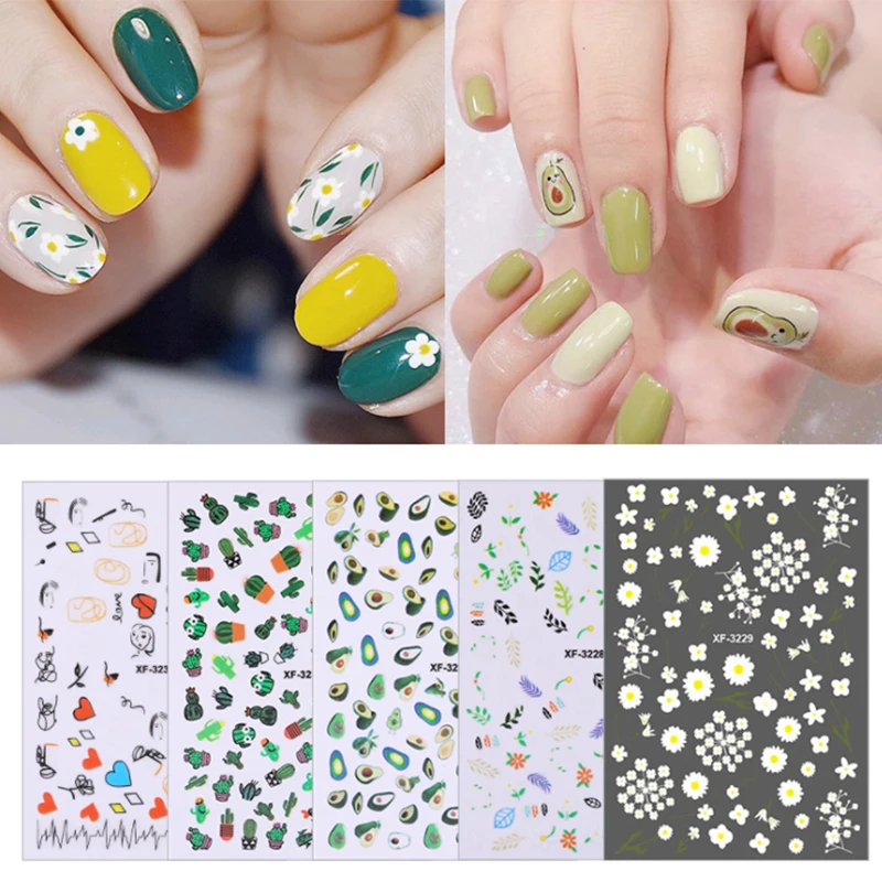 

1pcs 3D Nail Art Transfer Sticker Design Manicure Tips Decal Decorations Adhesive Manicure Tips Nail Art Decorations