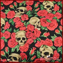 Новинка! 1 шт./лот 50*140 см Ассорти хлопок ткань черная серия Череп Роза лоскутное одеяло Тильда Ткань