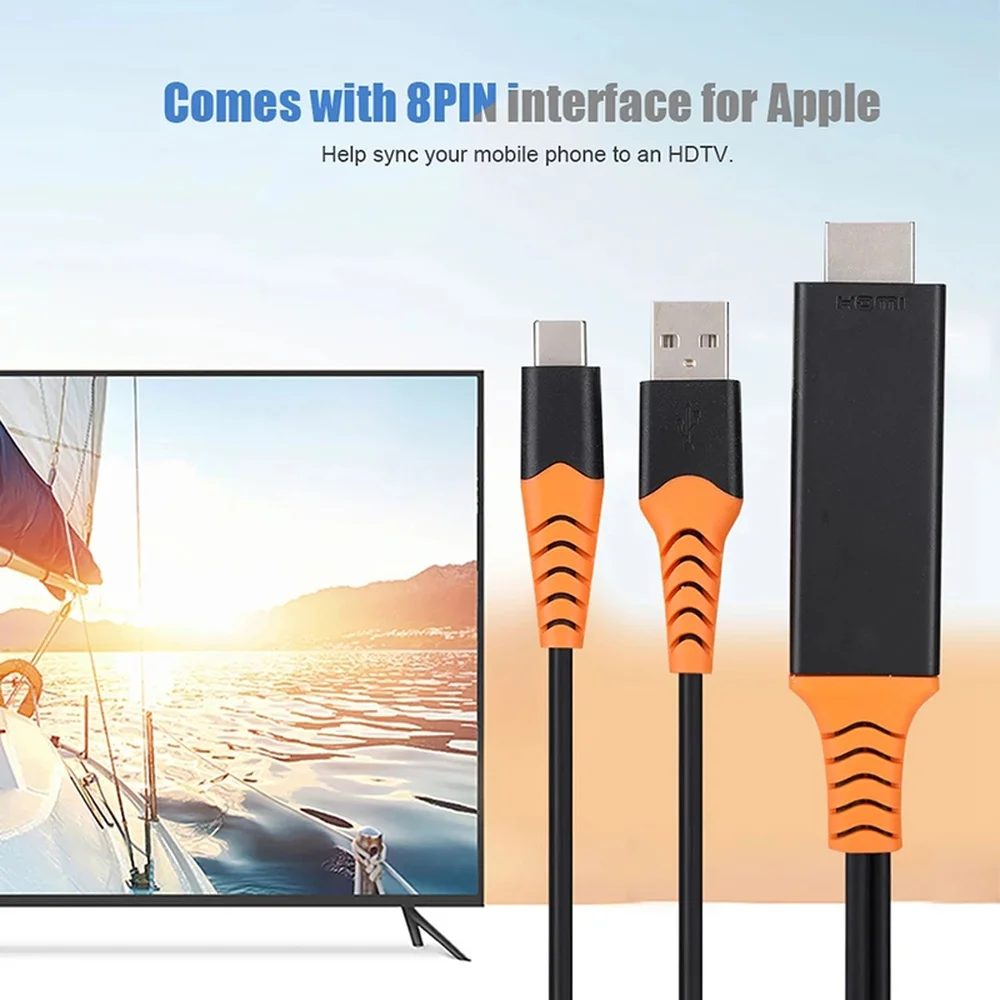 60 Гц тип-c HDMI кабель HD 1080 P конвертер адаптер видео кабель для HD ТВ цифровой AV для samsung S8 S9 huawei mate 10 Xiaomi