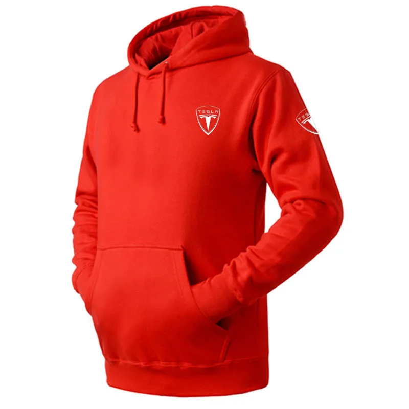 

New Autumn and Winter Men's Tesla logo Printed Pullovers Hoodie Casual Sweatshirts Streetwear Men Hoodies Men Sweatshirt