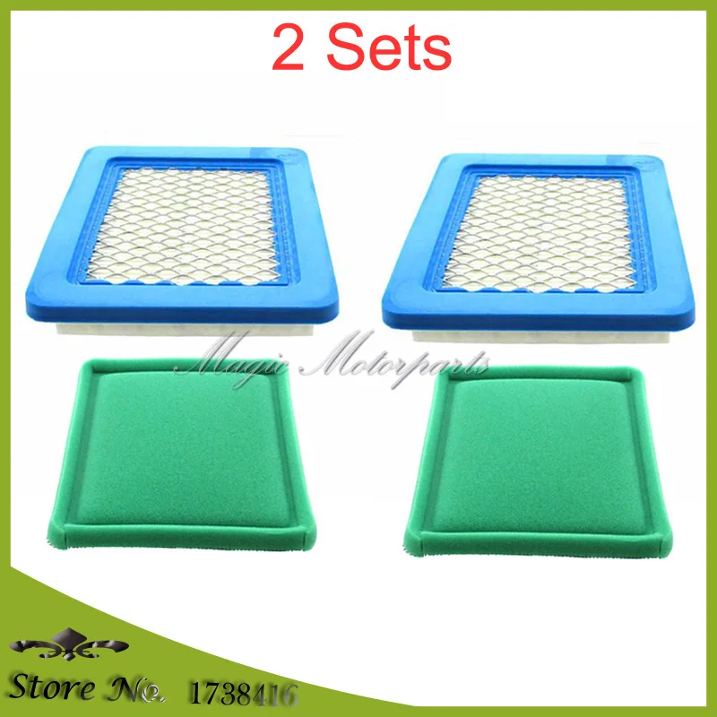 2 REPL BRIGGS /& STRATTON AIR FILTER HONDA JOHN DEERE 399959 491588 AM116236 5043