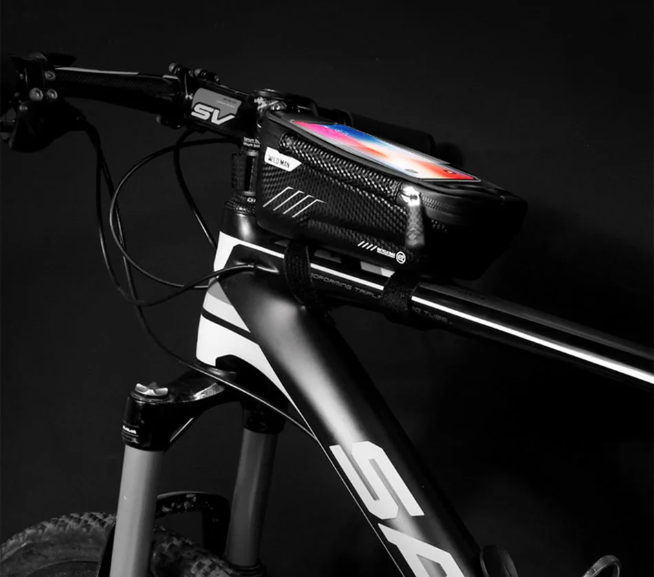 Top Bicycle Bag Rainproof Front Bike Bag Touchscreen 6.2 inch Mobile Phone Case Bicycle Top Tube Bag Cycling Accessories 4 14