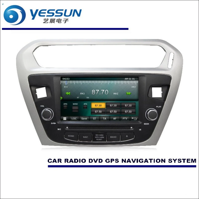 Excellent YESSUN For Peugeot 301 2012~2016 - Car Radio CD DVD Player Amplifier HD TV Screen GPS Map Nav Navi Navigation Audio Video System 2