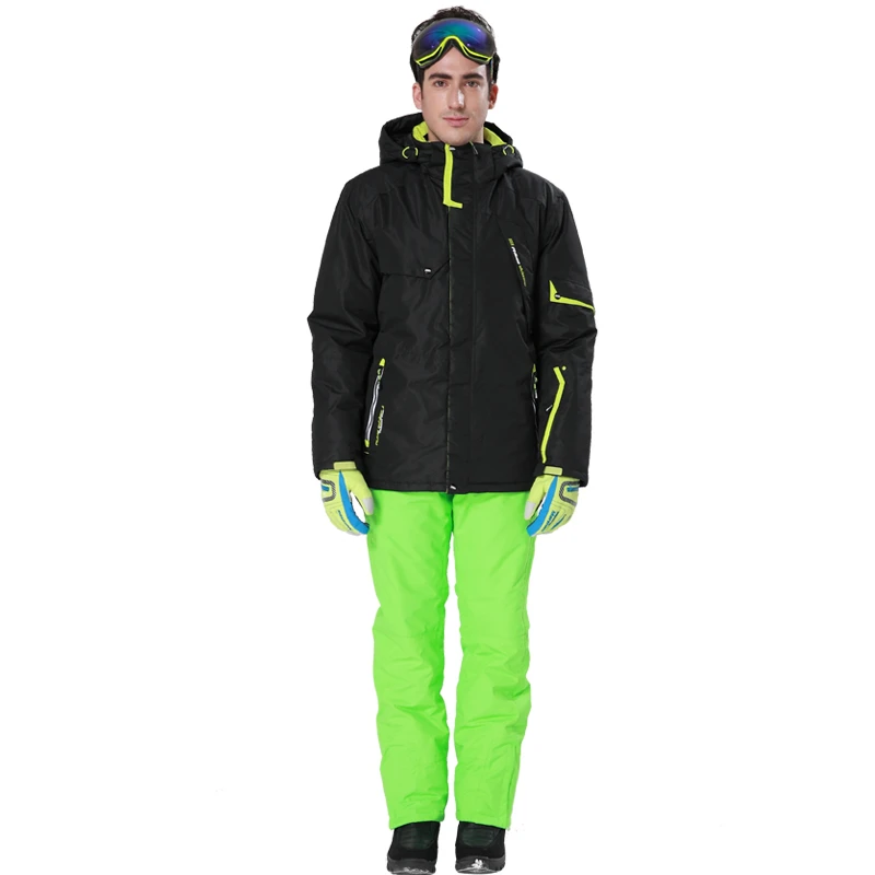 

Men Ski Suit Ski Jacket and Pants Windproof Waterproof -30 Degree 8022