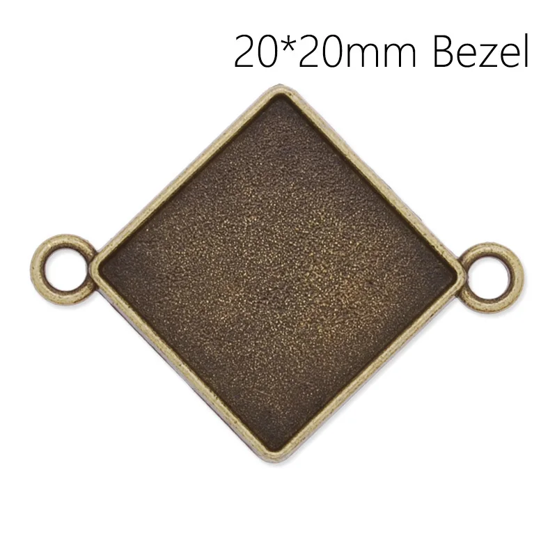 Antique Bronze 20x20 mm Cabochon Setting Jewelry Blank Pendant Base
