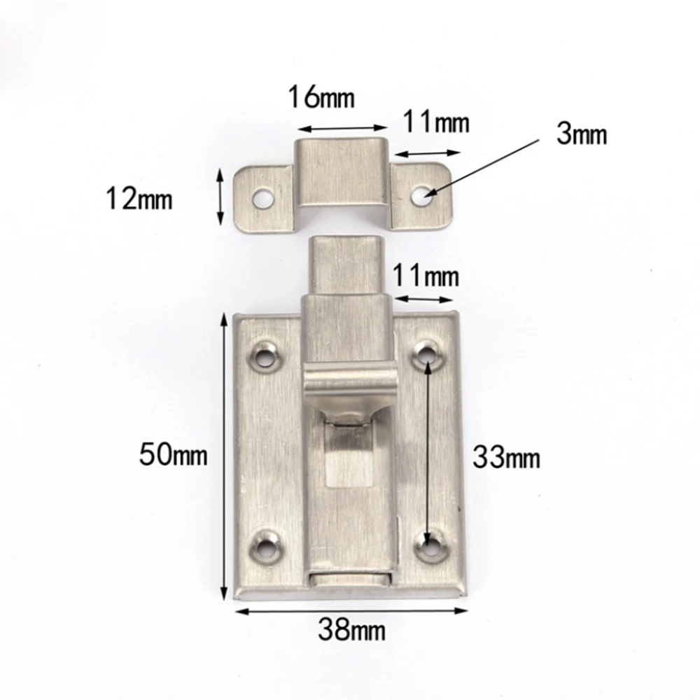 Нержавеющая сталь 2 дюймов 3 дюймов 4 дюймов маленькая защелка безопасности дверная защелка для ванной комнаты защелка дверной замок
