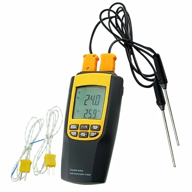 K or J Type Thermocouple Thermometer Probes Portable Celsius