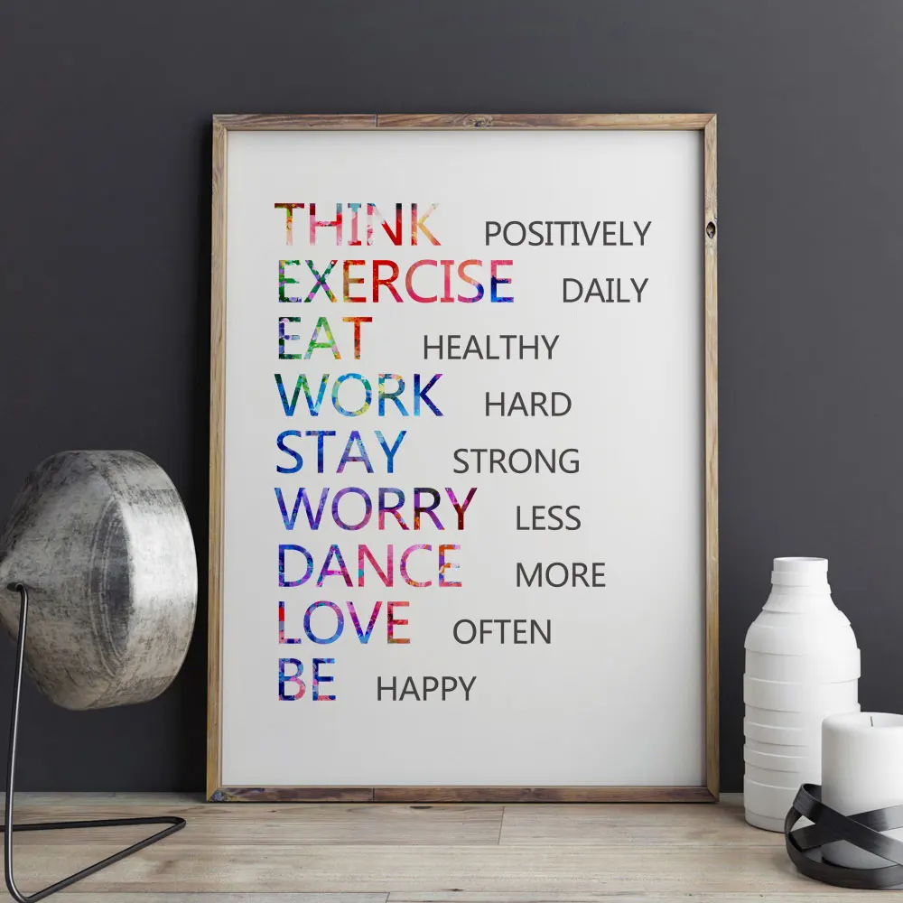 inspirational quotes painting poster wall pictures for studio decor
