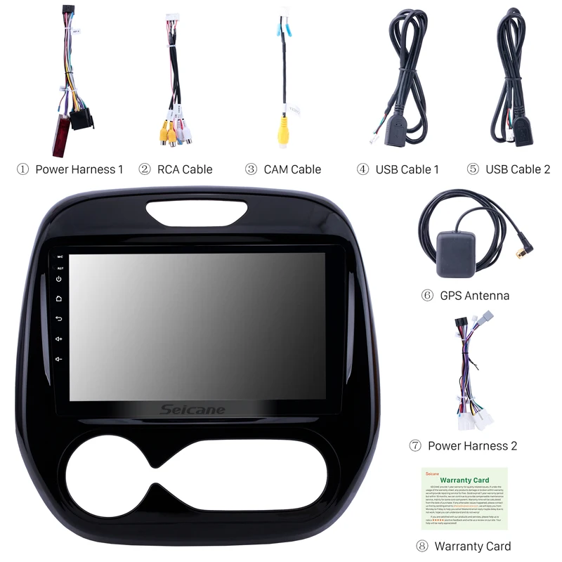 Discount Seicane Android 8.1 For Renault Captur CLIO Samsung QM3 Manual A/C 2011-2016 autoradio 2din GPS 9 inch car multimedia player 5