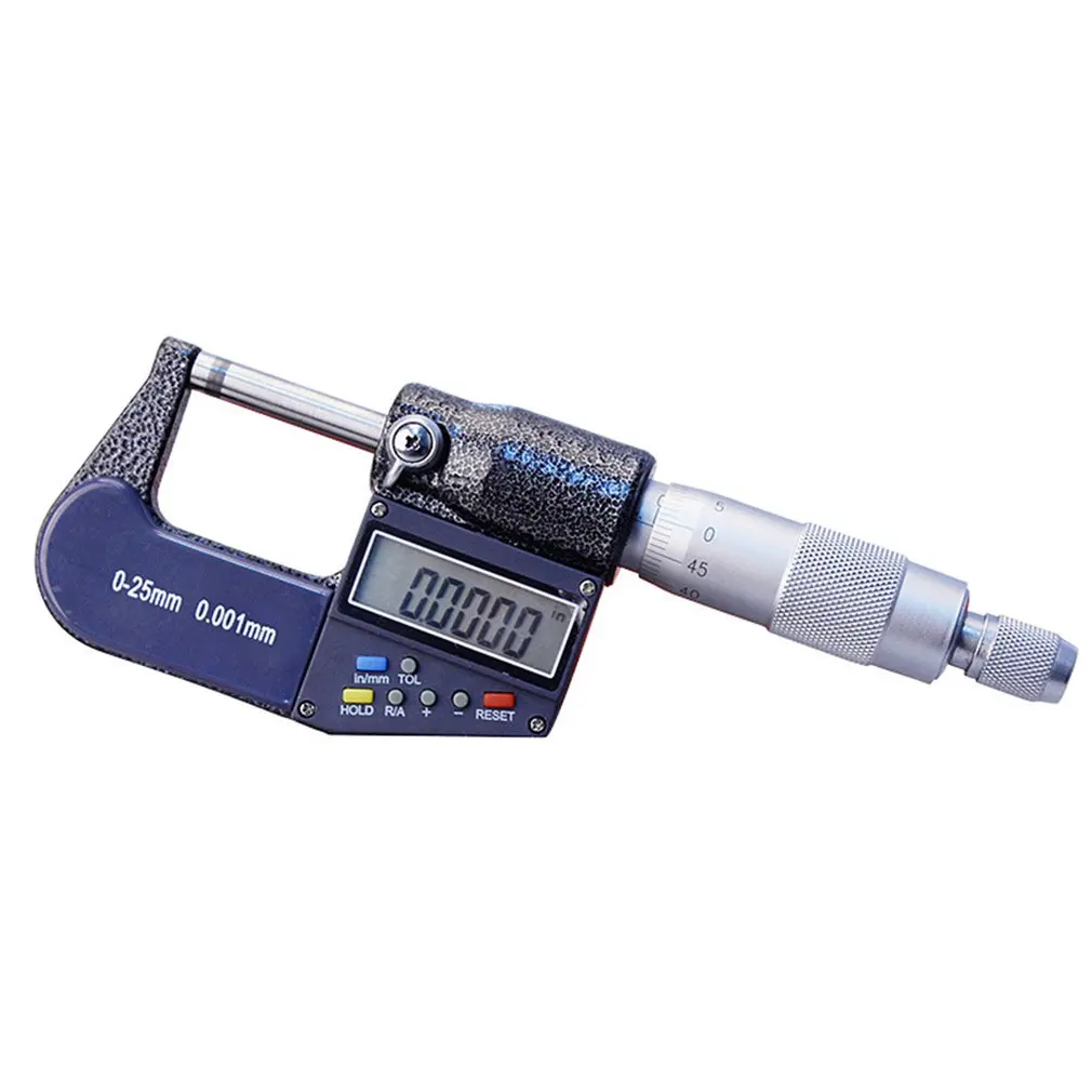 

Electronic Digital Micrometer Caliper Gauge Chrome Plated Outer Diameter 0-25-50mm 0.001mm