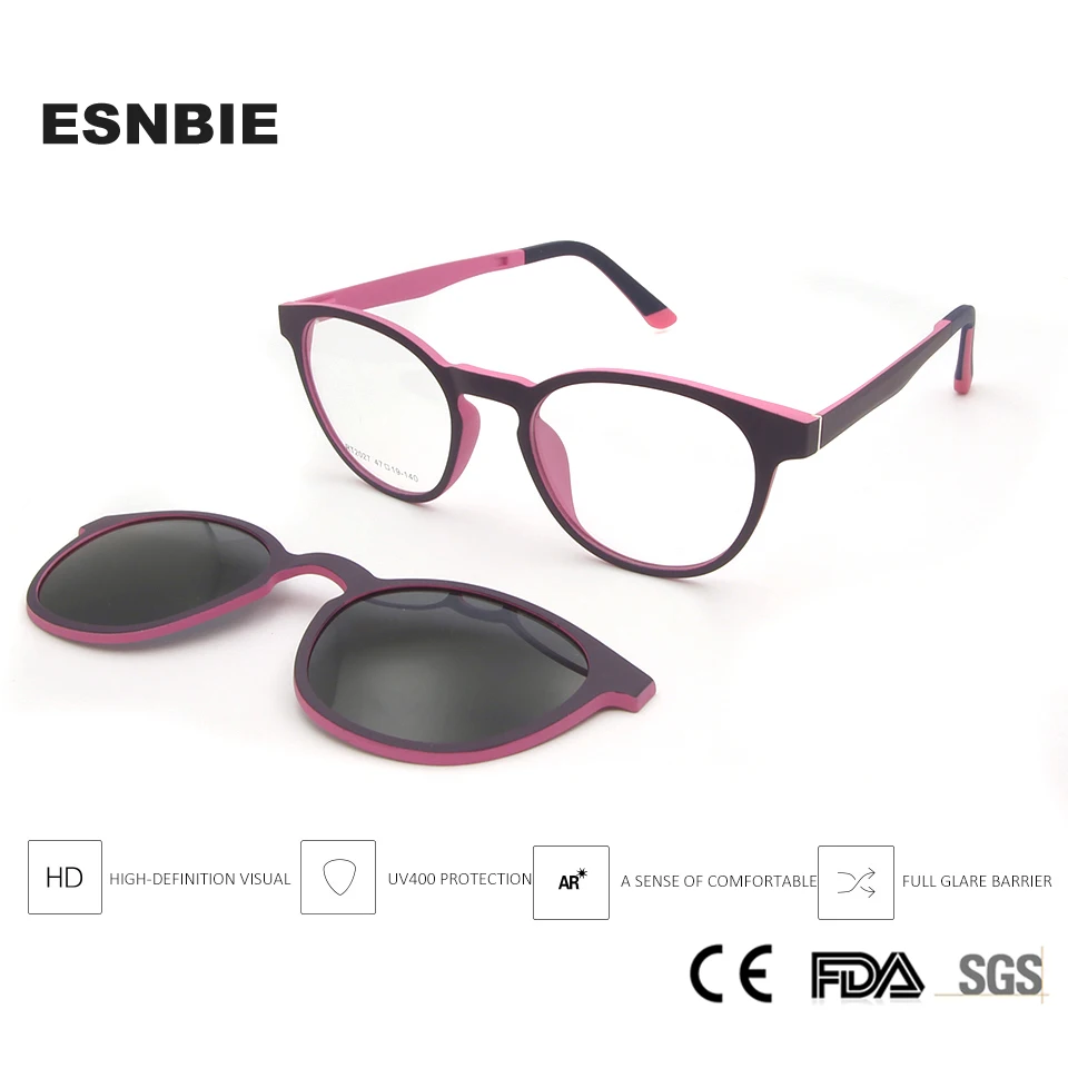 

Ultem Optical Frame For Boy Eyeglasses Frame With Clip On Lens Kids Sunglasses Polarized Girls Boys Vintage Round Child Shades