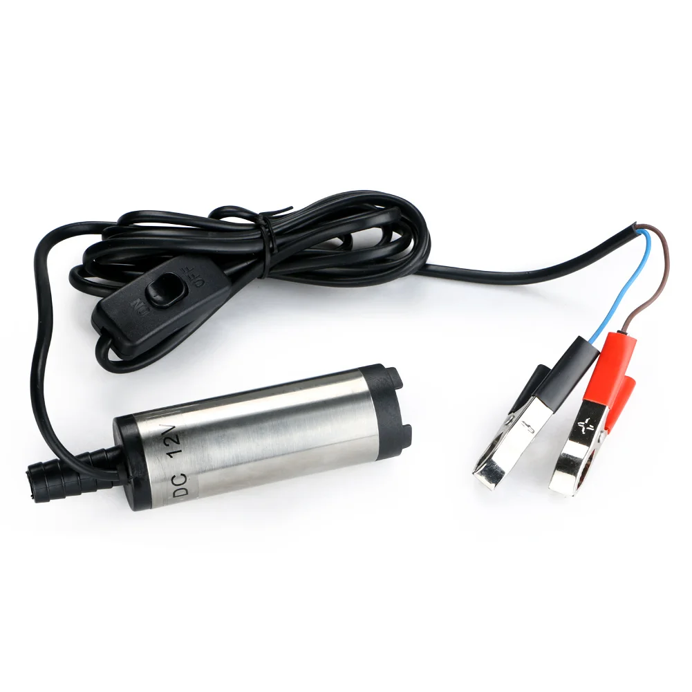 Car Camping Portable DC 12V Submersible Pump 38mm Diameter Water Oil