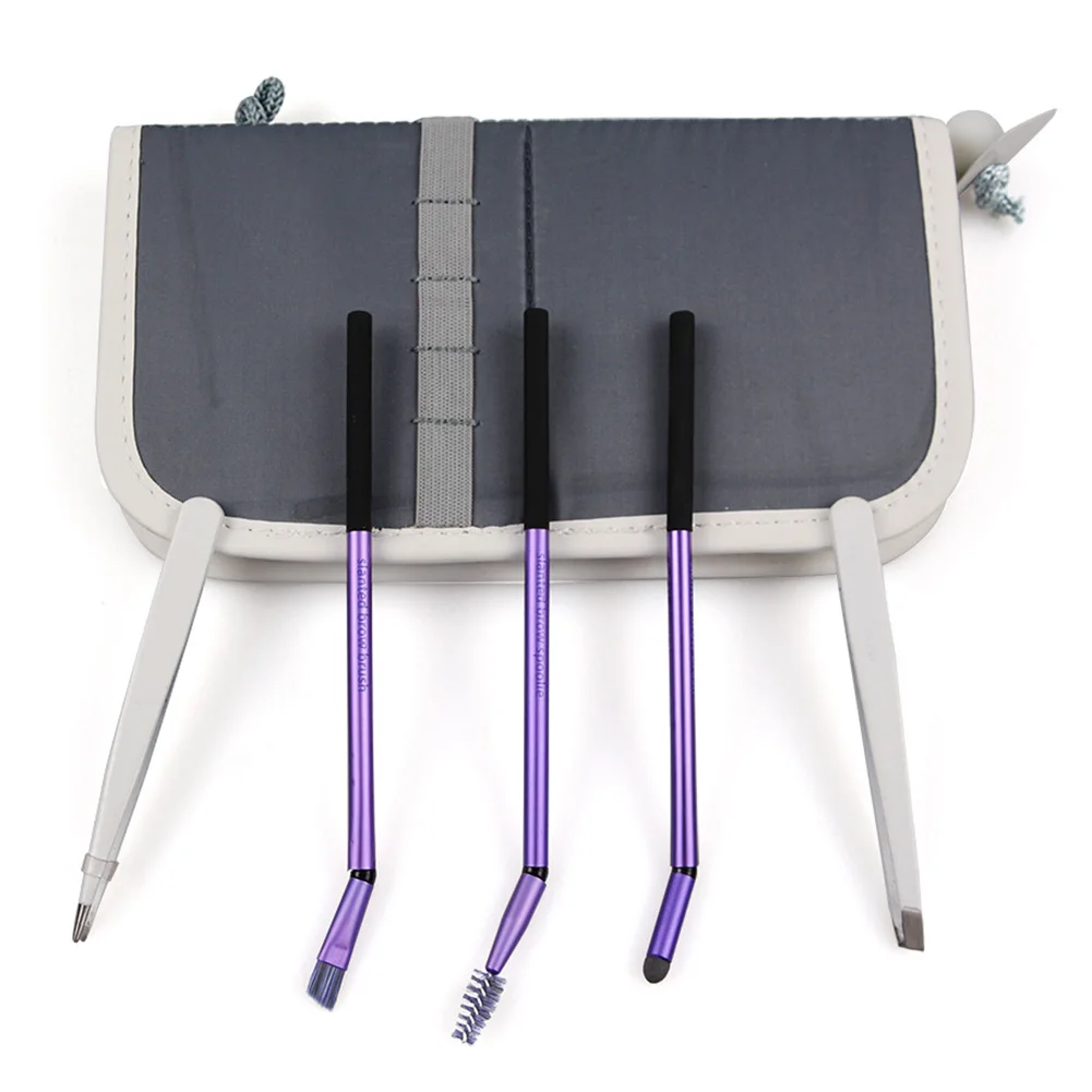 5Pcs Professional Makeup Cosmetic Eyebrow Set Kit Include Eye Brow Tweezer Brush Long Handle | Красота и здоровье