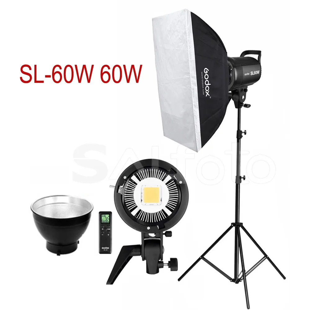 Godox SL-60W 60ワットledビデオ日光ライト60*90センチメートル 