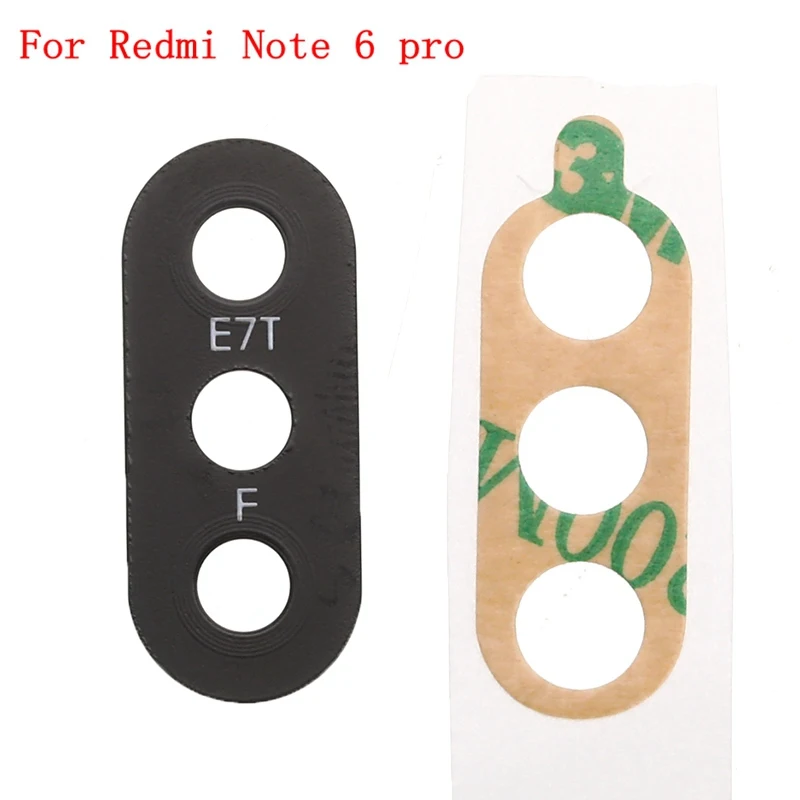 Задняя камера стеклянная крышка объектива с клеем для Xiaomi Redmi Note 2/3/4X/5/6/7/6 pro/7 pro для Redmi 6/6A/2 S/6 pro a2 lite - Цвет: for Redmi note 6 pro