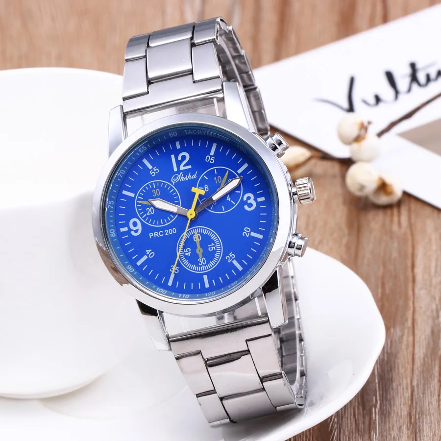 Men Watches Stainless Steel Wrist Date Analog Quartz Watch Mens Brand Waterproof Clock Sport Wristwatches